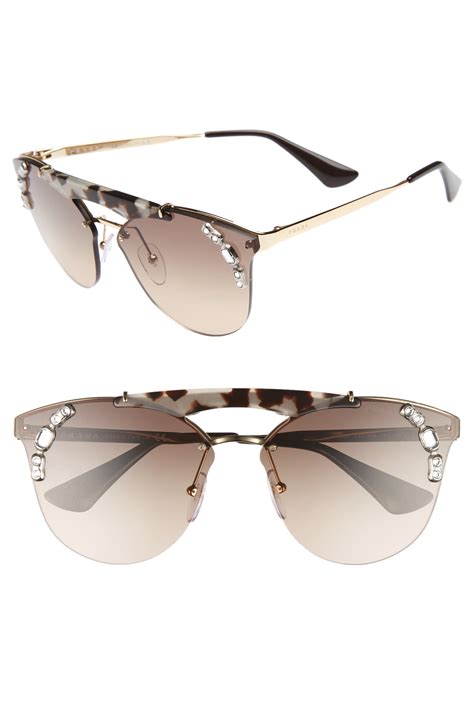 prada yellow glasses|Prada rimless sunglasses.